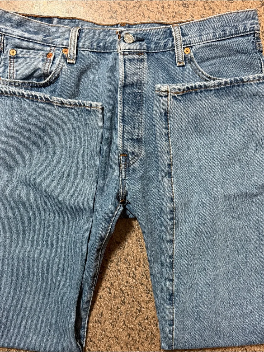 Levi's 501 36x32 Classic Fit Men's Light Blue Jeans